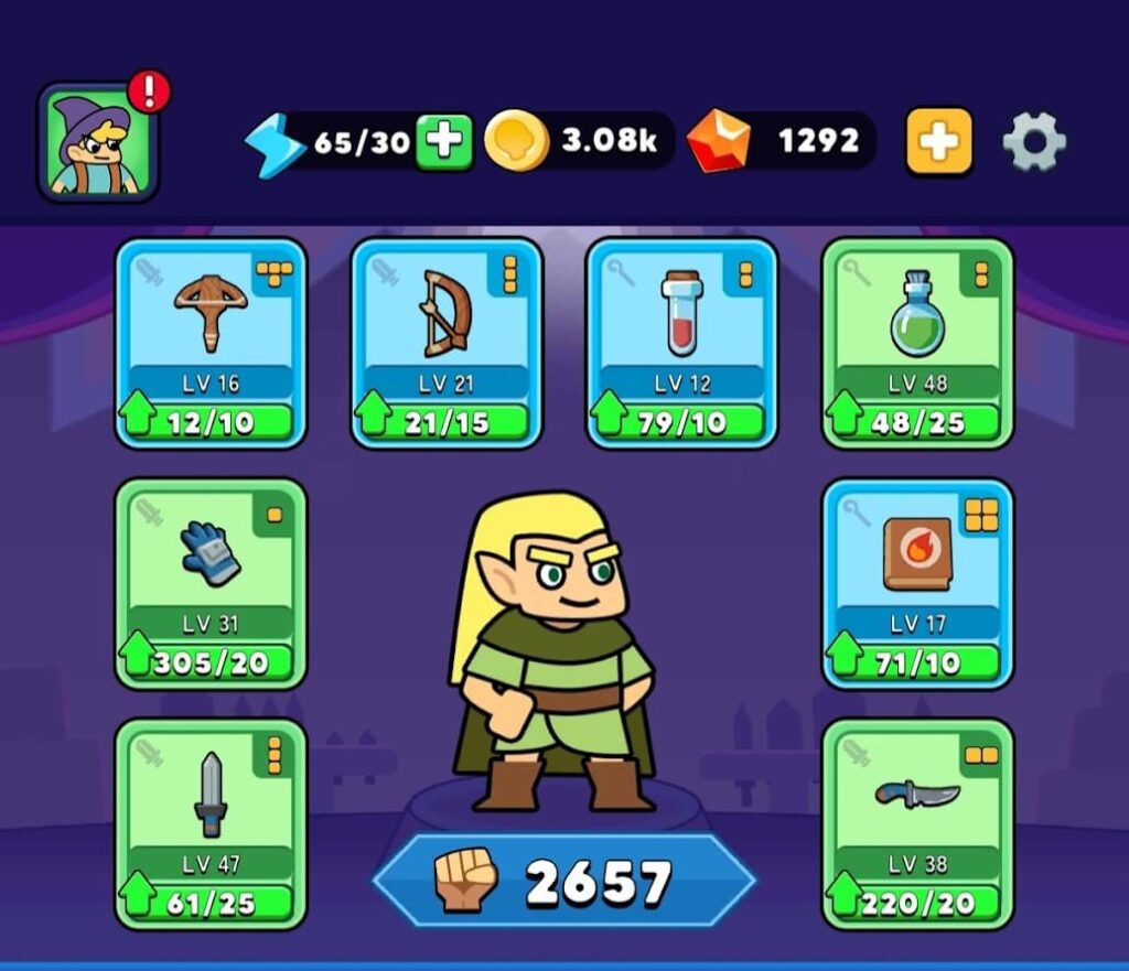 Backpack Rush:ギアの強化